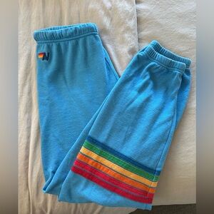 Aviator Nation Rainbow Stripe Sweatpants